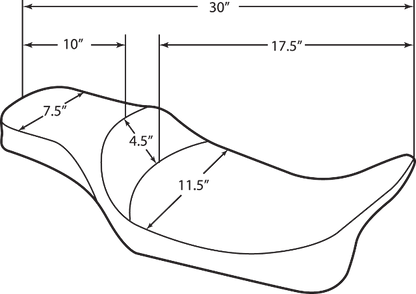 Drag Specialties Predator Extended Reach Seat fits 1997-07 Harley Road King FLHX