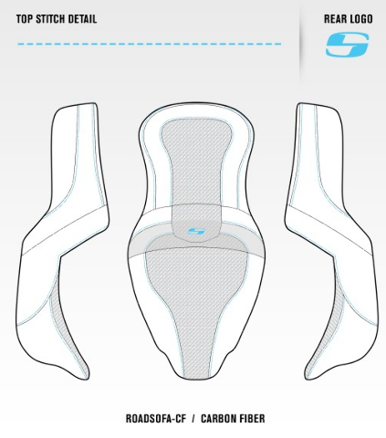 Saddlemen Road Sofa Carbon Fiber Seat for 2008-2024 Harley Touring FLHR FLHX