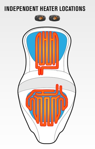 Saddlemen Roadsofa Heated Seat with Backrest for 2009-2023 Harley Tri Glide