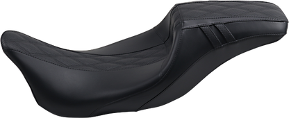 Le Pera Black Outcast Daddy Long Leg Seat 2008-24 Harley Touring 6'+ Tall Rider