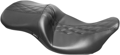 Le Pera Outcast GT-2 Diamond Inlay Seat fits 2008-2024 Harley Touring LK-987GT2