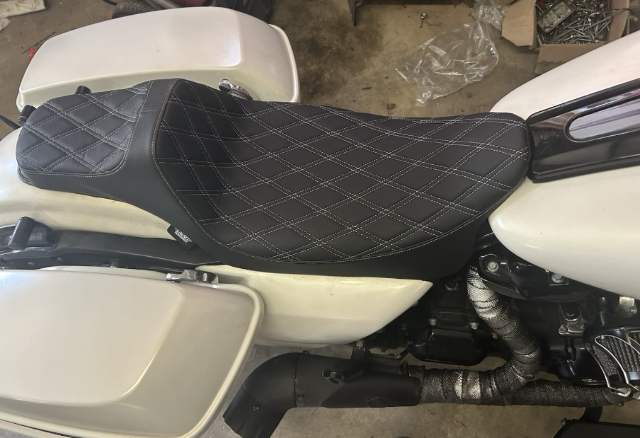 Drag Specialties Predator III Extended Reach Seat fits 2008-2024 Harley Touring