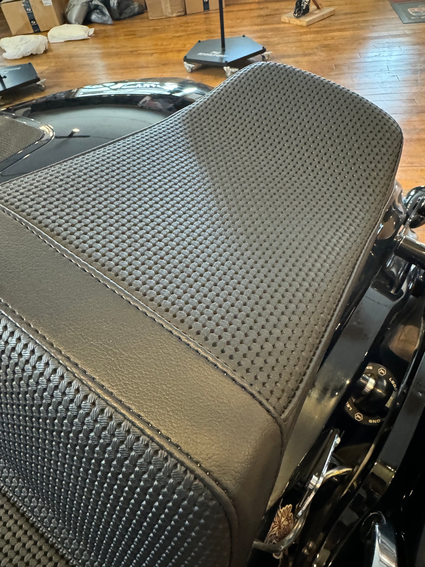 Le Pera Tailwhip Basketweave Seat for 2008-2024 Harley Davidson Touring LK-587BW