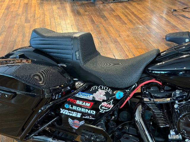 Le Pera Tailwhip Basketweave Seat for 2008-2024 Harley Davidson Touring LK-587BW