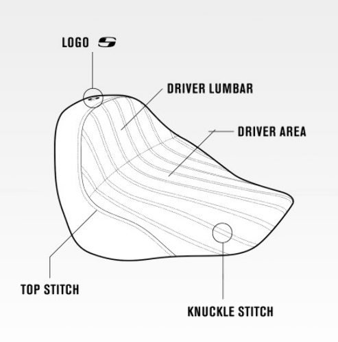 Saddlemen Knuckle Motorcycle Solo Seat 1997-2007 Harley Touring FLHT FLTR FLHTC