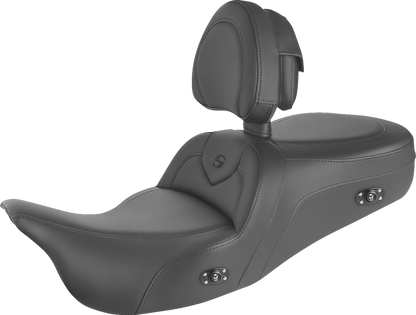 Saddlemen Road Sofa Heated Gel Seat & Backrest 2009-23 Harley Tri Glide FLHTCUTG