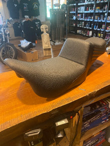 Le Pera Tailwhip Basketweave Daddy Long Legs Seat for 2008-2025 Harley Touring