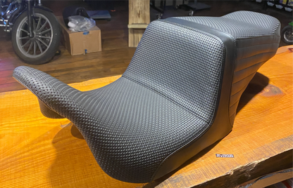 Le Pera Tailwhip Up Front Basketweave Seat for 2008-24 Harley Touring LKU-587BW