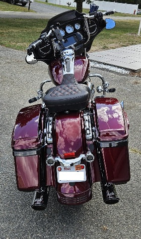 Saddlemen Roadsofa Red Lattice Extended Gel Seat fits 2008-2024 Harley Touring