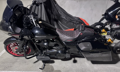 Saddlemen SDC Pro Series Red Lattice Seat & Backrest fits 2008-25 Harley Touring