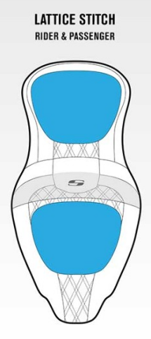 Saddlemen Roadsofa White Lattice Carbon Extended Gel Seat 2023-25 Harley Touring