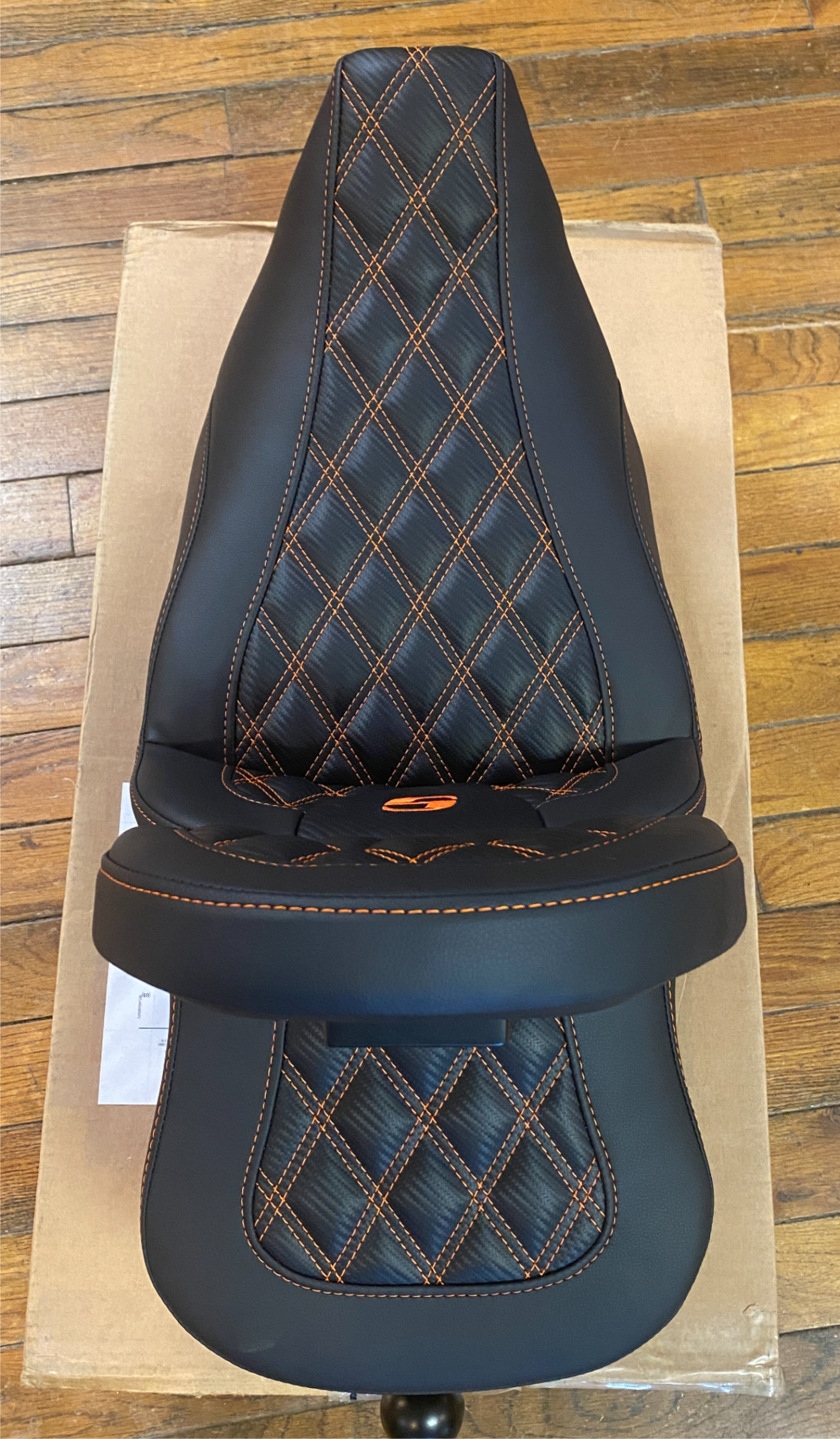 Saddlemen Roadsofa Orange Lattice Extended Seat & Backrest 23-25 Harley Touring