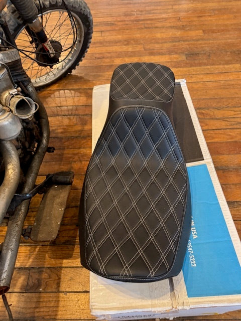 Drag Specialties Predator III Silver Diamond Seat for 2023-2025 Harley Touring