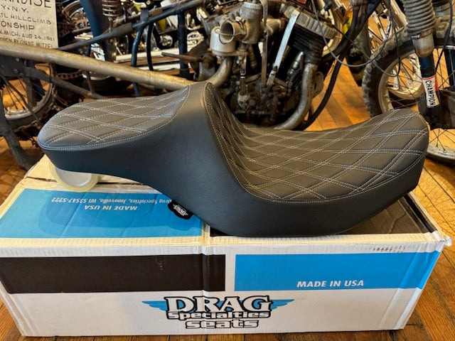 Drag Specialties Predator III Silver Diamond Seat for 2023-2025 Harley Touring