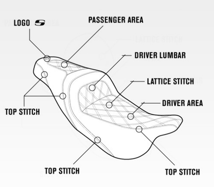 Saddlemen Profiler Lattice Gel Seat fits 2023-2026 Harley Touring FLTR FLHX