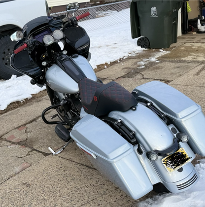 Saddlemen SDC Pro Series Red Lattice Seat for 2023-2025 Harley Road Street Glide