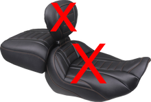 Mustang Orange Stitch Rear Passenger Pillion Seat for 2023-2026 Harley Touring
