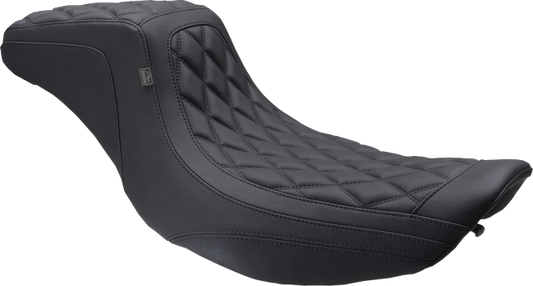 Mustang Squareback Double Diamond Seat 1997-2007 Harley Road King Street Glide