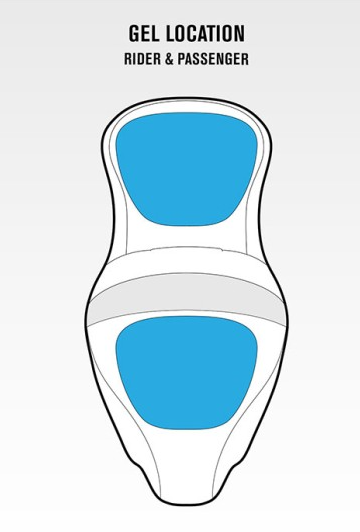 Saddlemen Roadsofa Blue Tri Gripper Extended Seat for 2023-2025 Harley Touring