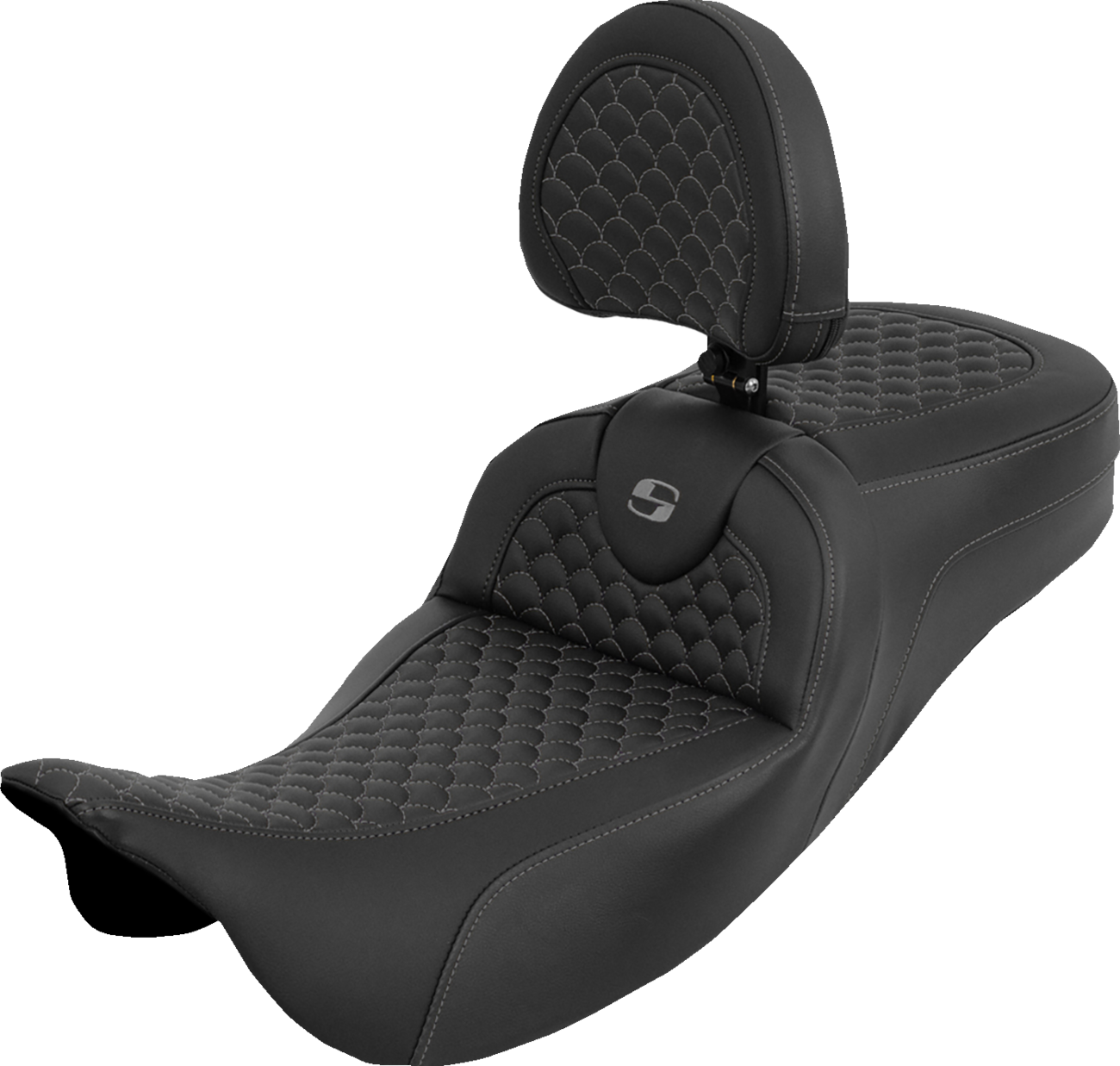 Saddlemen Roadsofa Gray Dragon Extended Seat & Backrest 2008-2025 Harley Touring