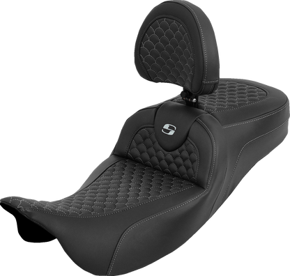 Saddlemen Roadsofa Silver Dragon Extended Seat & Backrest 2008-25 Harley Touring