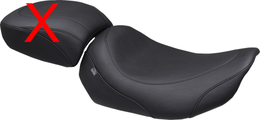Mustang Wide Tripper Black Stitch Solo Seat for 2023-26 Harley Street Road Glide