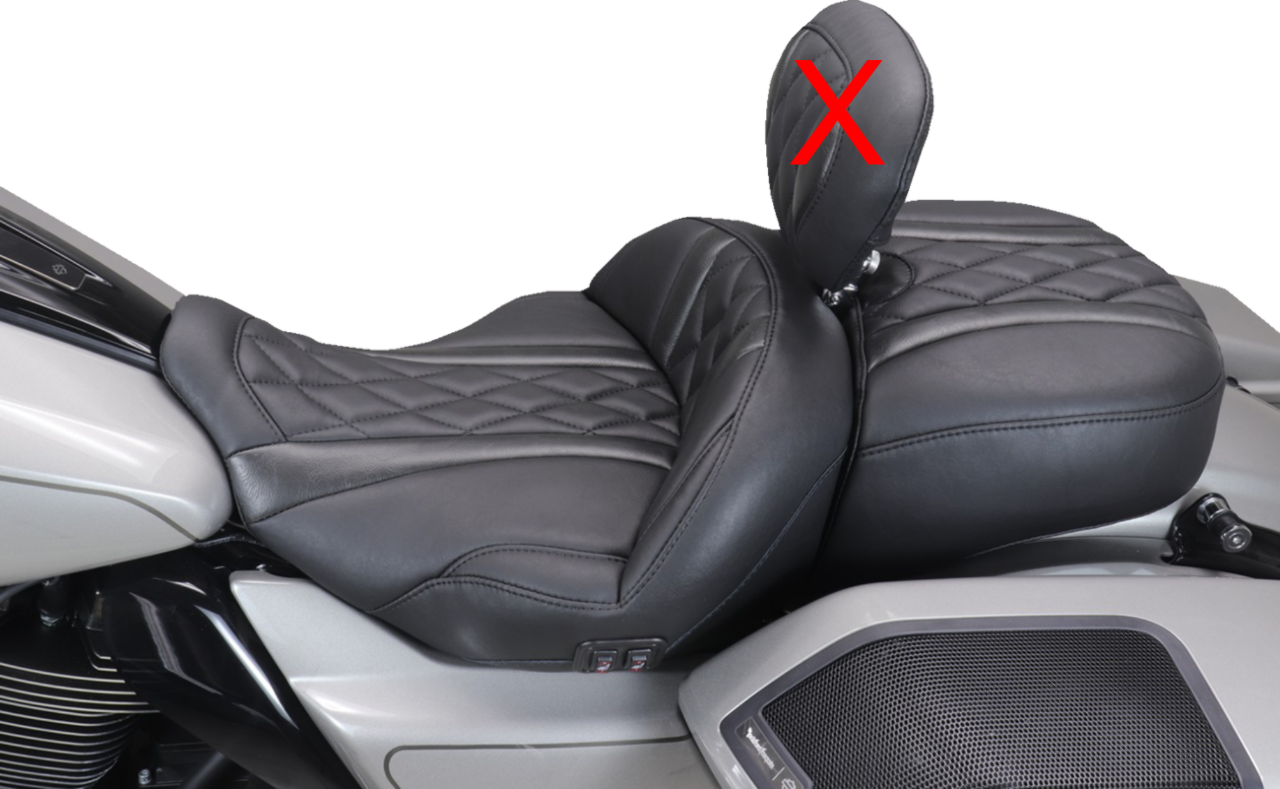 Mustang Super Tour Diamond Heated Seat for 2023-2026 Harley Road Street Glide