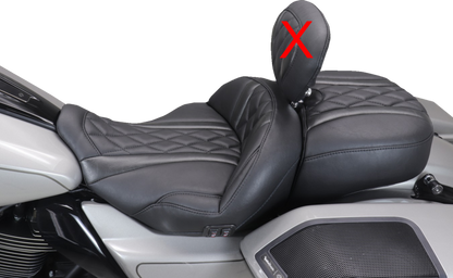 Mustang Super Tour Diamond Heated Seat for 2023-2026 Harley Road Street Glide