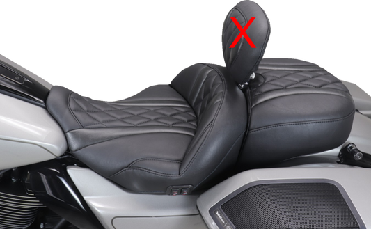 Mustang Super Tour Diamond Heated Seat for 2023-2026 Harley Road Street Glide