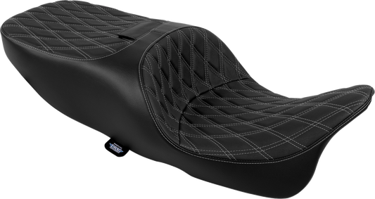 Drag Specialties Freedom Silver Diamond Seat for 2015-25 Harley Freewheeler RG3