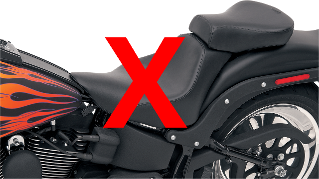 Saddlemen Renegade Gel Rear Pillion Seat for 2006-2017 Harley Softail Fat Boy