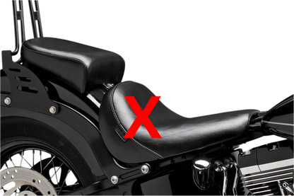 Le Pera Bare Bones Passenger Pillion Pad Seat for 2011-17 Harley Softail FLS FXS