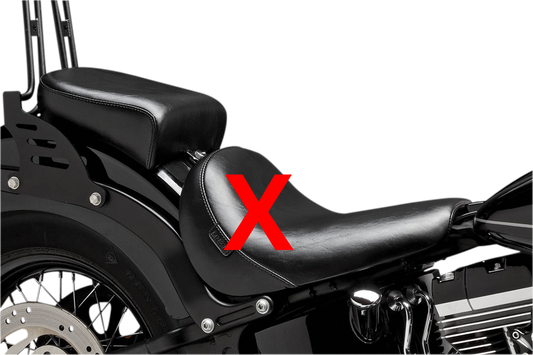 Le Pera Bare Bones Passenger Pillion Pad Seat for 2011-17 Harley Softail FLS FXS