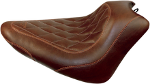 Mustang Brown Diamond Tripper Motorcycle Solo Seat 11-17 Harley Softail FXS FLS
