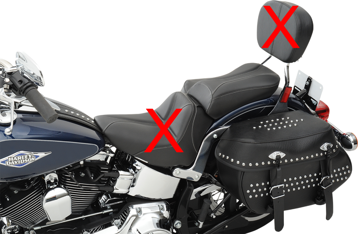 Saddlemen Dominator Pillion Gel Seat for 2006-17 Harley Softail Heritage Deluxe