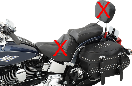 Saddlemen Dominator Pillion Gel Seat for 2006-17 Harley Softail Heritage Deluxe