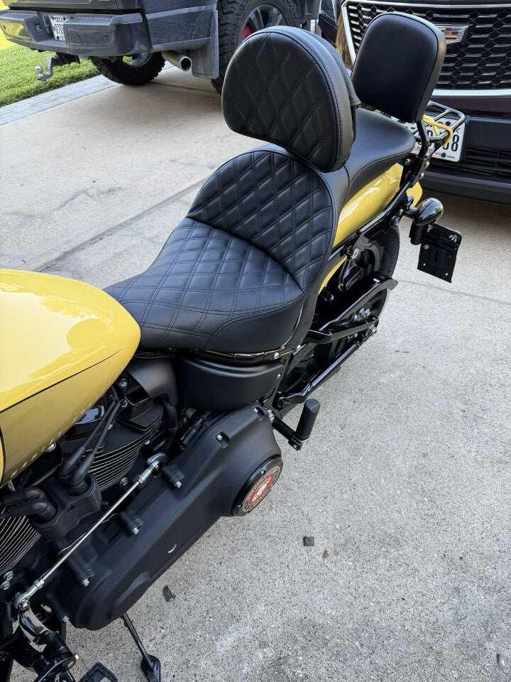 Saddlemen Explorer Lattice Gel Seat & Backrest for 2018-2025 Harley Softail FXBB
