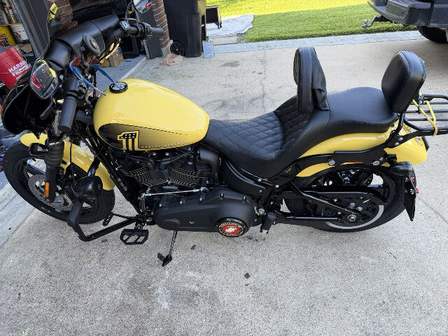 Saddlemen Explorer Lattice Gel Seat & Backrest for 2018-2026 Harley Softail FXBB