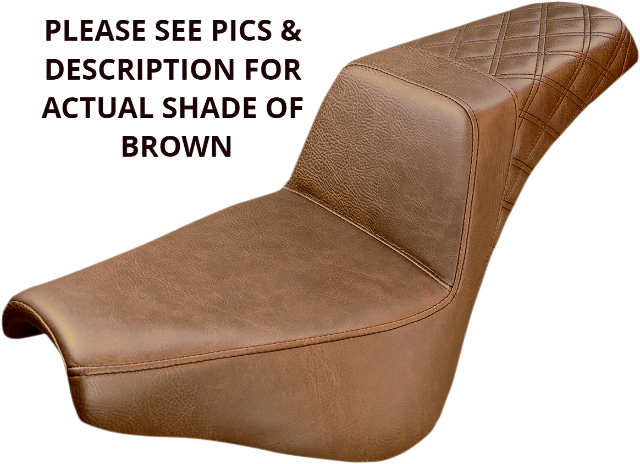 Saddlemen Brown Step Up Seat for 2018-2025 Harley Softail Street Bob Standard