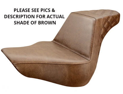 Saddlemen Brown Step-Up Seat for 2018-2025 Harley Softail Fat Boy Breakout FXBR