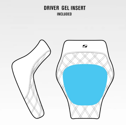 Saddlemen Renegade Brown Lattice Solo Seat for 2018-25 Harley Softail Low Rider