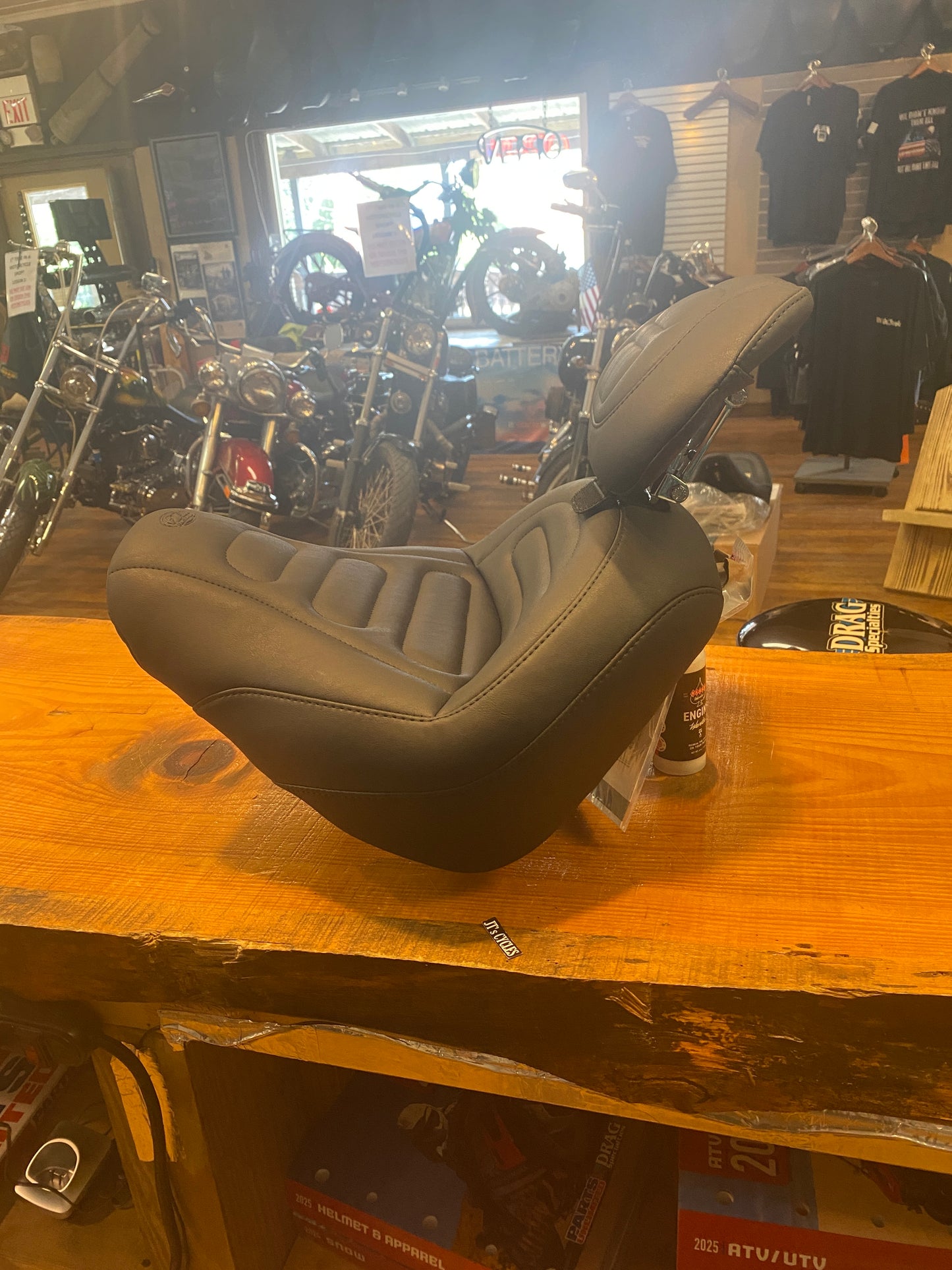 Mustang MX Tour Solo Stitched Seat Backrest for 2018-2024 Harley Softail Fat Bob