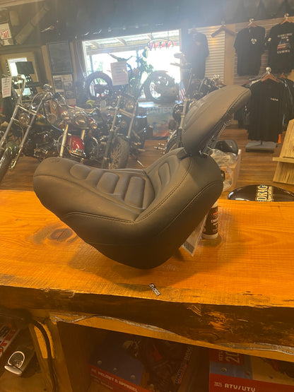 Mustang MX Tour Solo Stitched Seat Backrest for 2018-2024 Harley Softail Fat Bob