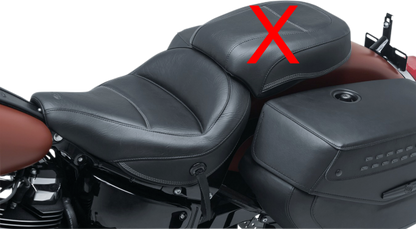 Mustang Max Profile Solo Seat for 2018-2023 Harley Heritage FLHC Deluxe FLDE