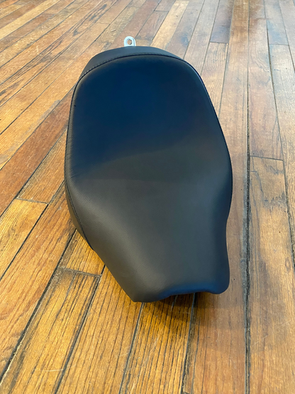 Danny Gray Plain Black Vinyl Weekday Solo Seat 2018-2024 Harley Softail Heritage