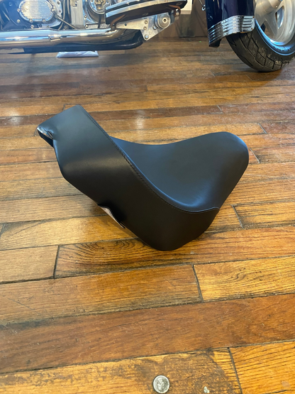Danny Gray Plain Black Vinyl Weekday Solo Seat 2018-2024 Harley Softail Heritage