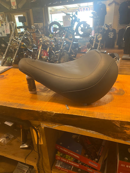 Mustang Wide Tripper Solo Seat & Backrest for 2018-2024 Harley Softail Fat Boy