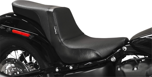 Le Pera Black Daytona Basketweave Seat for 2018-2023 Harley Street Bob FXBB