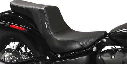 Le Pera Black Daytona Basketweave Seat for 2018-2023 Harley Street Bob FXBB