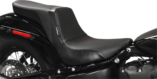 Le Pera Black Daytona Basketweave Seat for 2018-2023 Harley Street Bob FXBB